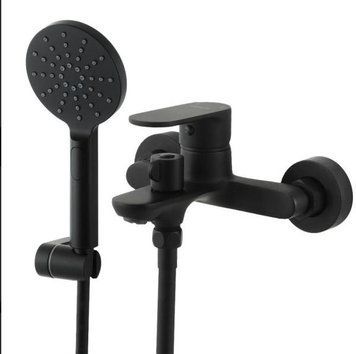 ЗМ СВ VENTA д/ванни BF325КB латуний, короткий вилив, чорний мат., карт 30мм / 104255 77551 фото