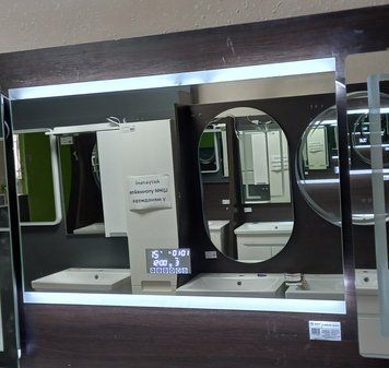 Дзеркало Т GRUNVEL S90*60-29 прямокутне з фронт. підсвіч.; мультифункц. дисплей з блютуз 90*60 см 75621 фото