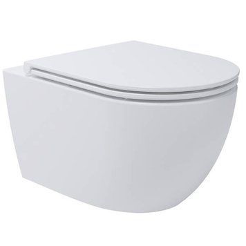 Унітаз Devit DO IT підвісний безобідковий 4010510 + кришка soft close Vortex Flush біл.глян. /551012 73378 фото