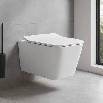 Унітаз Devit LINEA підвісний безобідковий 3040120 + кришка soft close / 487356 76208 фото