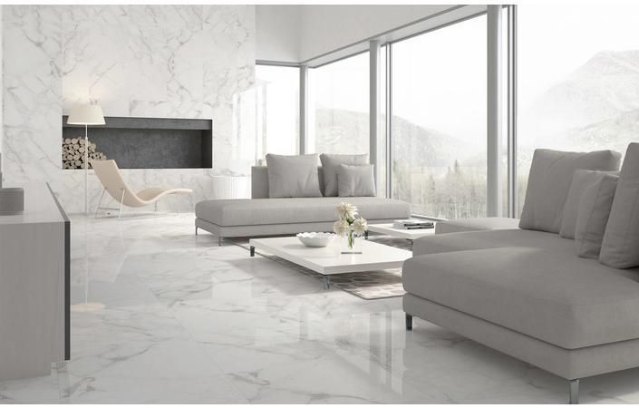 Керамограніт Calacatta Extra біла глянцева 59,5*59,5