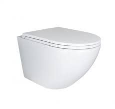 Унітаз Qtap Robin підвісний Ultra Quiet кришка Slim Duroplast/ 490*370*360мм/QT1333046EUQ/БІЛИЙ 44 477 фото