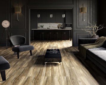 Плитка Intercerama Bottega коричневий темний 20*120 для підлоги