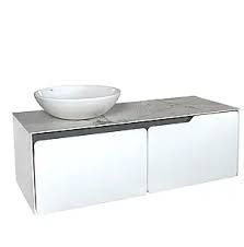 Тумба АР AMADEO 120см (037 / WHITE-MATT) + стільн. 120 Lam inv whi з ум. Zero 46см / 25077